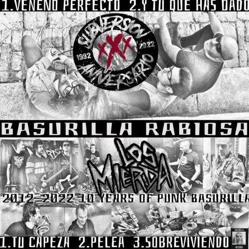 EP SUBVERSION X / LOS MIERDA - SPLIT-EP -BASURILLA RABIOSA